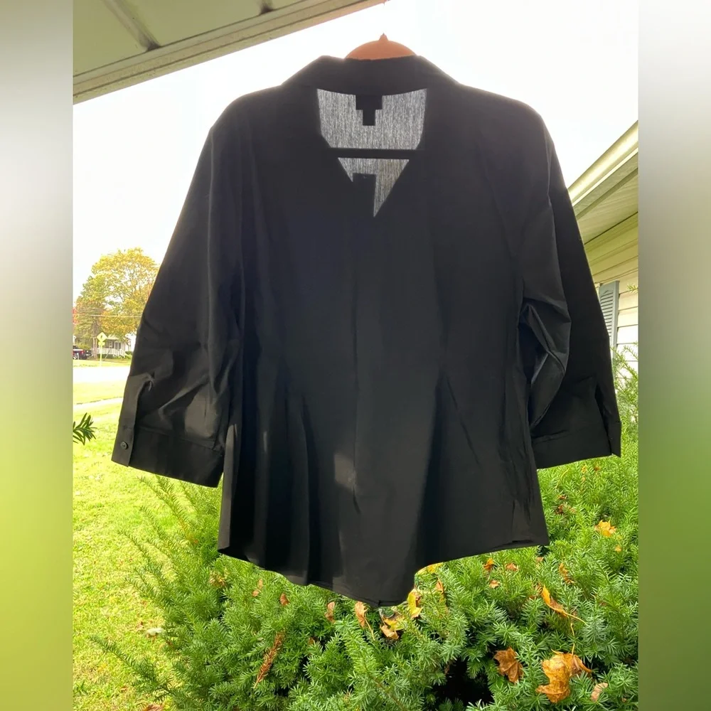 Worthington Black Button Down Shirt - Picture 2 of 4